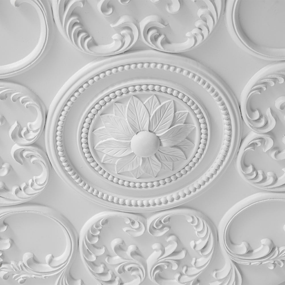 Luz de Techo LED de Resina con Flor Grabada Estilo Francés Creativo