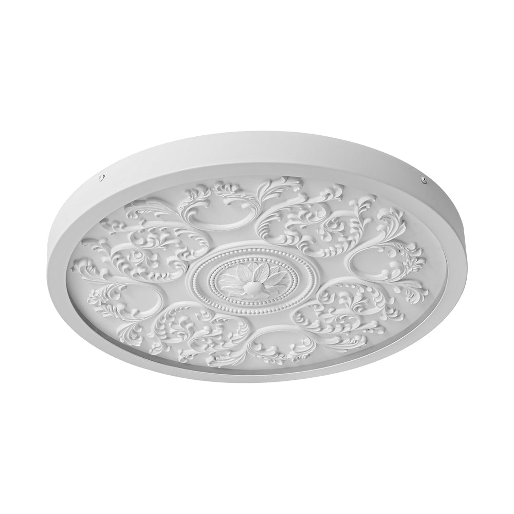 Luz de Techo LED de Resina con Flor Grabada Estilo Francés Creativo