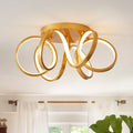 Montaje Semi Flush Led Regulable en Forma de Torbellino