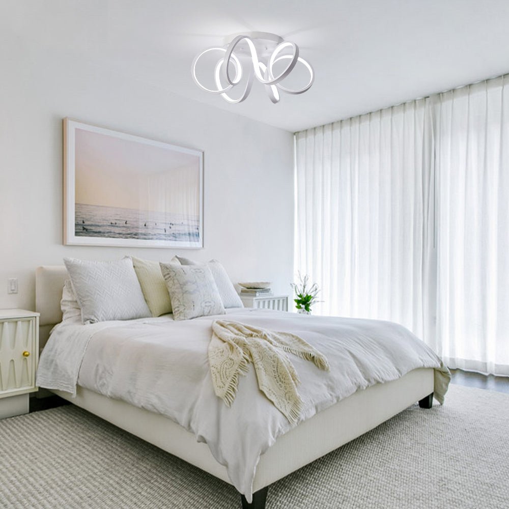 Montaje Semi Flush Led Regulable en Forma de Torbellino