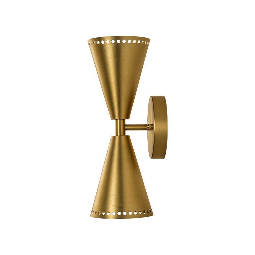 Elegante Lámpara de Pared de Cono de Arena Estrellada de 2 Luces Arriba y Abajo