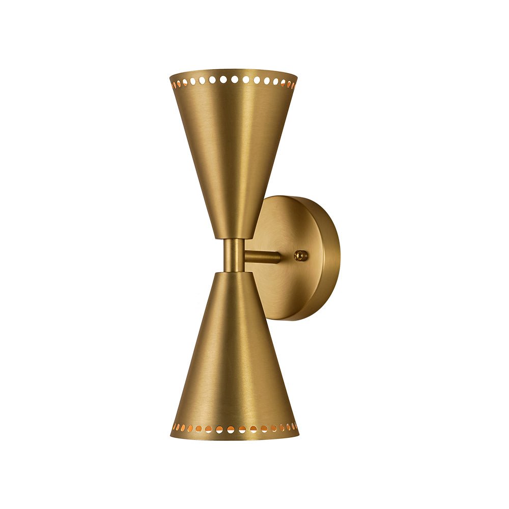 Elegante Lámpara de Pared de Cono de Arena Estrellada de 2 Luces Arriba y Abajo