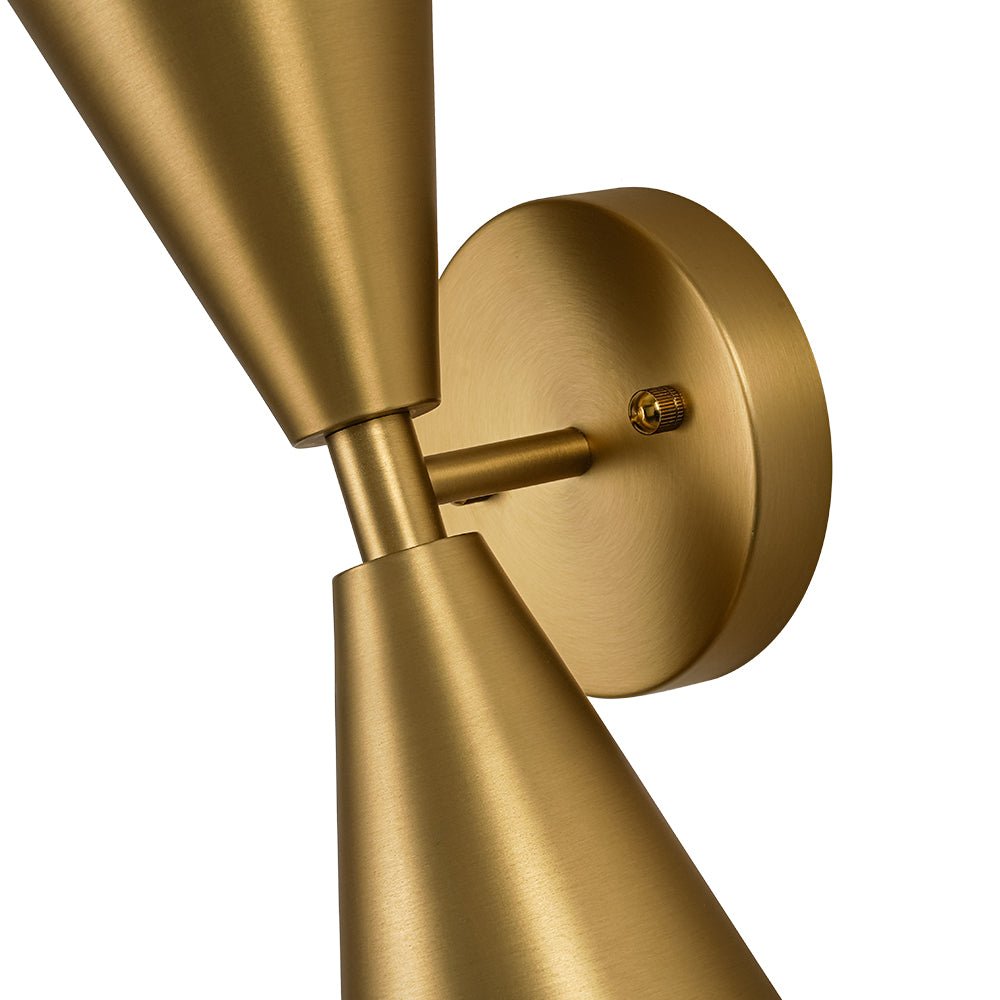 Elegante Lámpara de Pared de Cono de Arena Estrellada de 2 Luces Arriba y Abajo