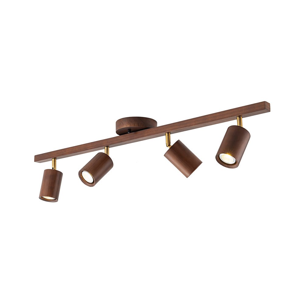 Iluminación de Techo de Madera Lineal de Granja con Cabezas Rotables
