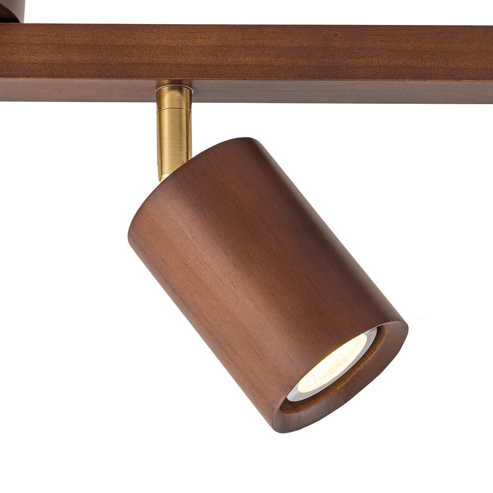 Iluminación de Techo de Madera Lineal de Granja con Cabezas Rotables