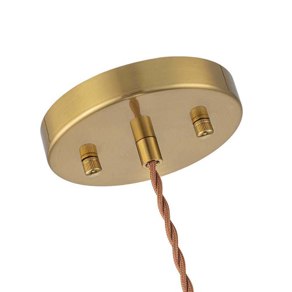 Lámpara Colgante de Vidrio Transparente con Forma de Cúpula Ribeteada, 1 Luz, Estilo Industrial de Granja