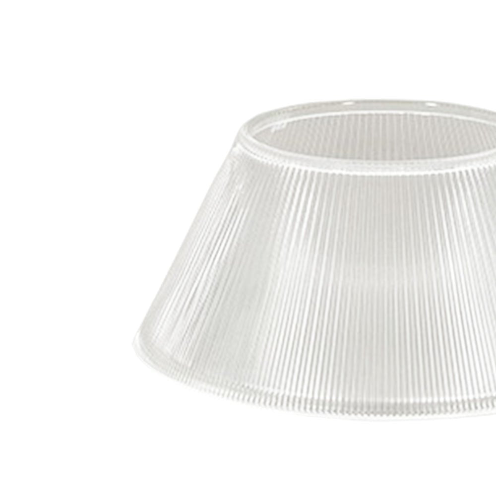 Lámpara Colgante de Vidrio Transparente en Forma de Tambor Ribeteado de 1 Luz Estilo Granja Industrial