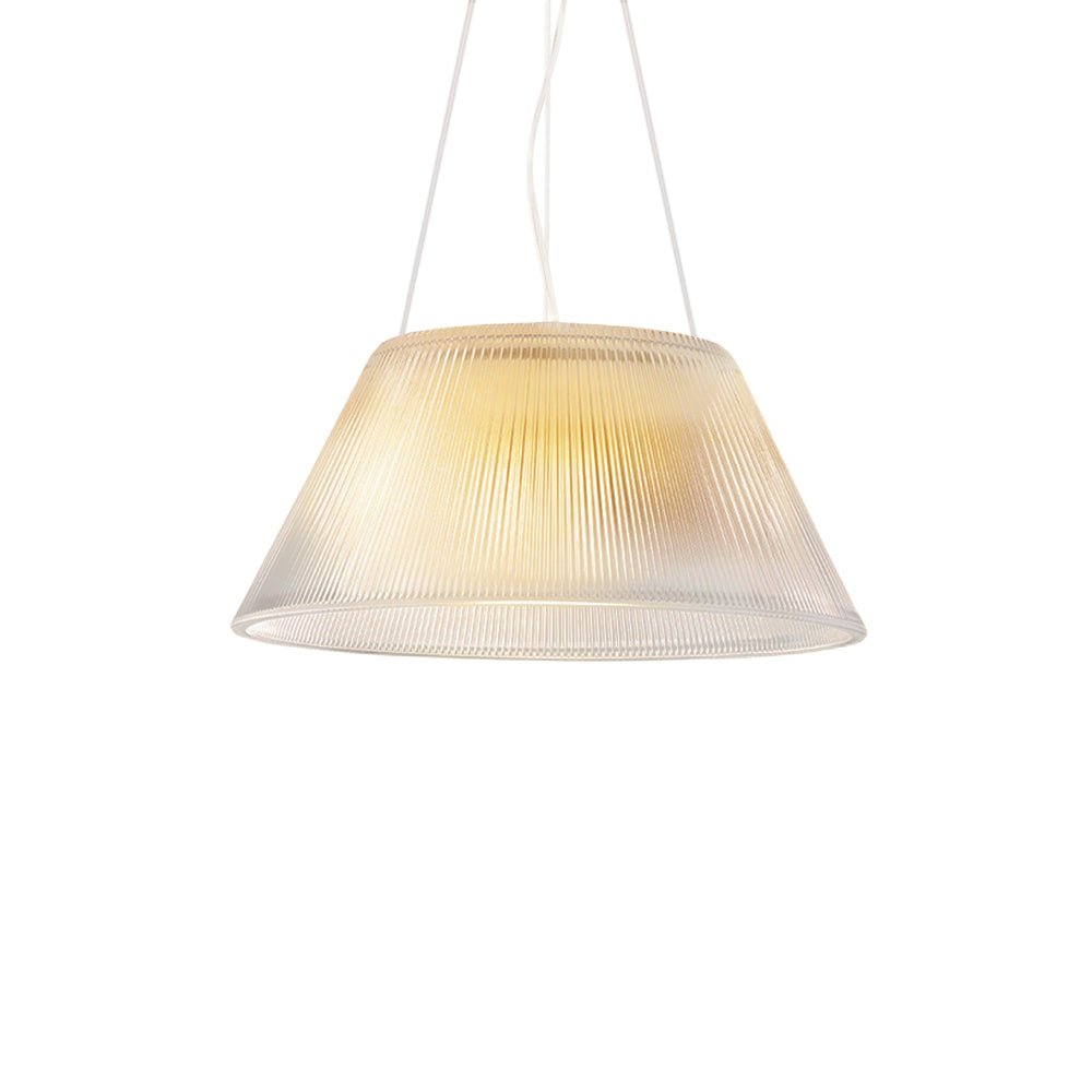 Lámpara Colgante de Vidrio Transparente en Forma de Tambor Ribeteado de 1 Luz Estilo Granja Industrial