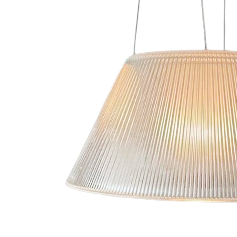 Lámpara Colgante de Vidrio Transparente en Forma de Tambor Ribeteado de 1 Luz Estilo Granja Industrial