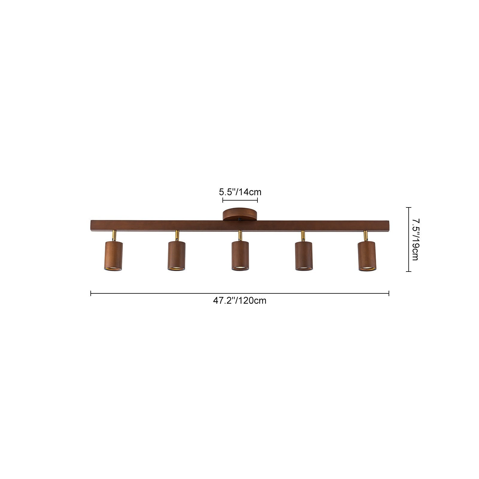 Iluminación de Techo de Madera Lineal de Granja con Cabezas Rotables