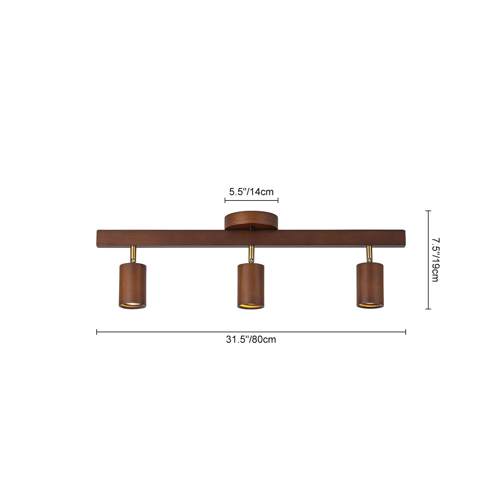 Iluminación de Techo de Madera Lineal de Granja con Cabezas Rotables