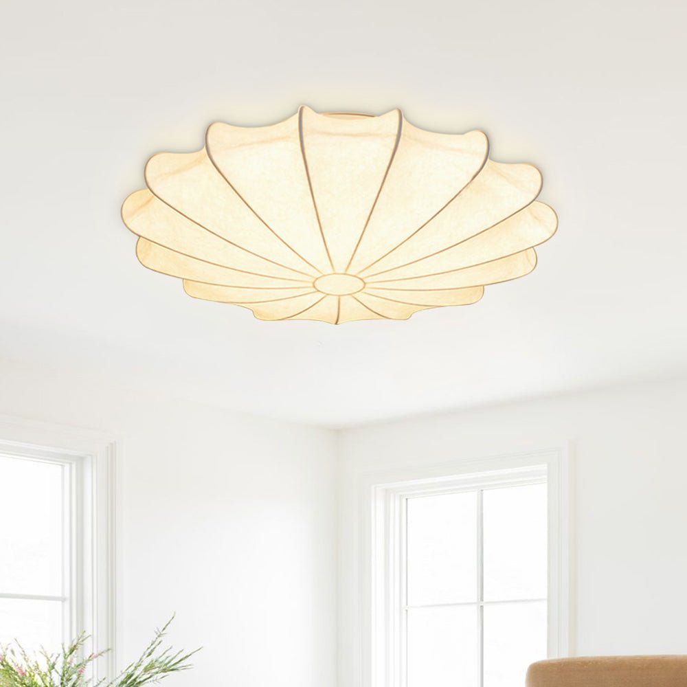 Luz de Techo de Seda Geométrica en Forma de Flor Única