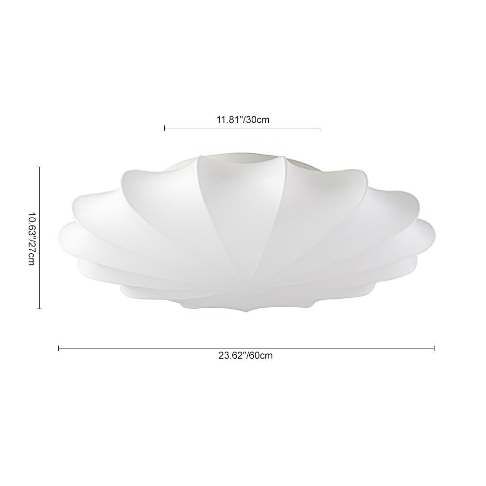 Luz de Techo de Seda Geométrica en Forma de Flor Única