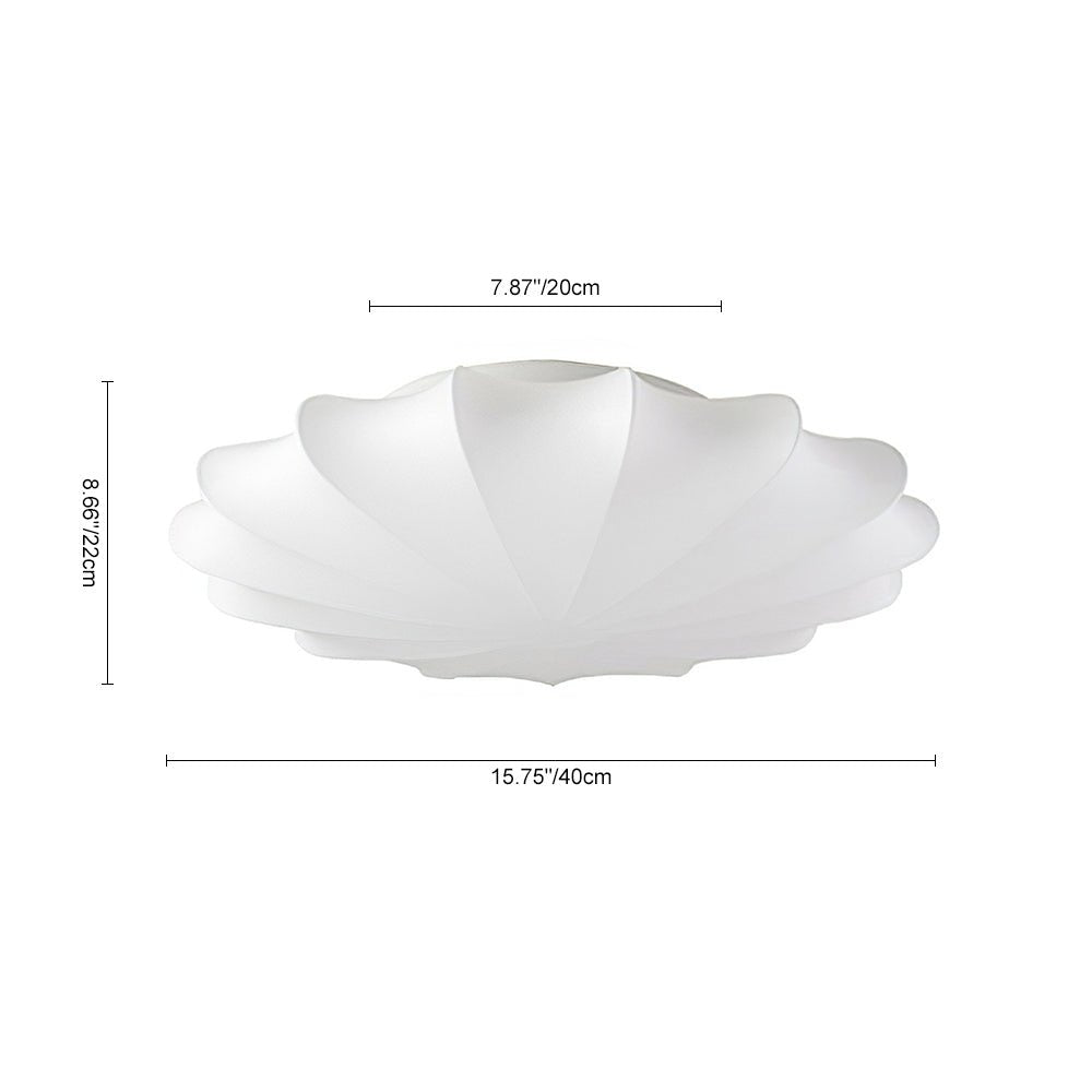 Luz de Techo de Seda Geométrica en Forma de Flor Única