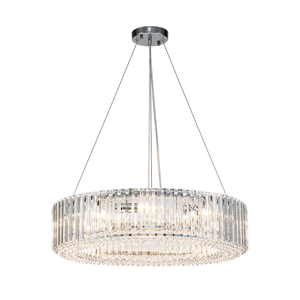Candelabro de Cristal Redondo de Lujo Glamour de 8 Luces