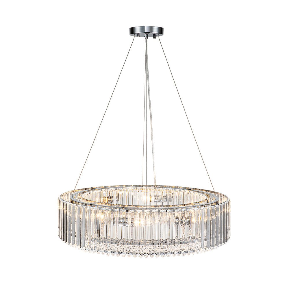 Candelabro de Cristal Redondo de Lujo Glamour de 8 Luces