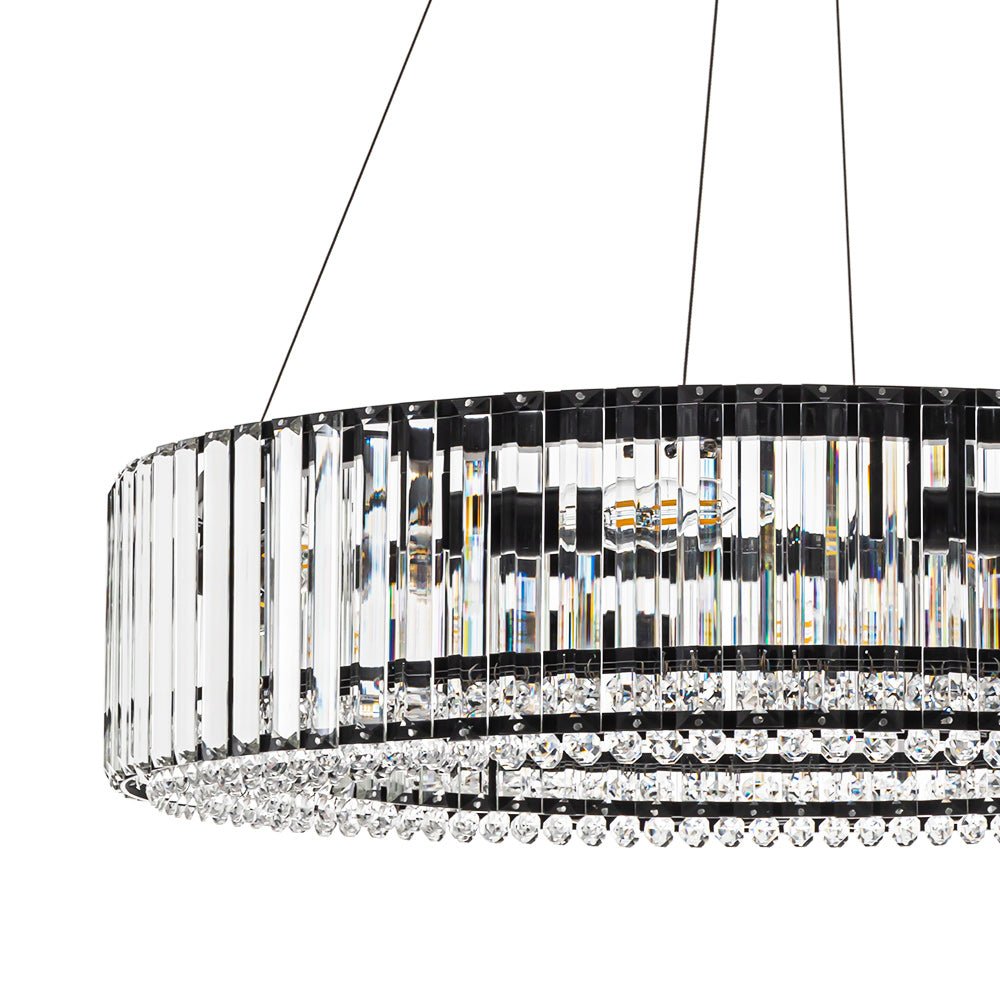 Candelabro de Cristal Redondo de Lujo Glamour de 8 Luces
