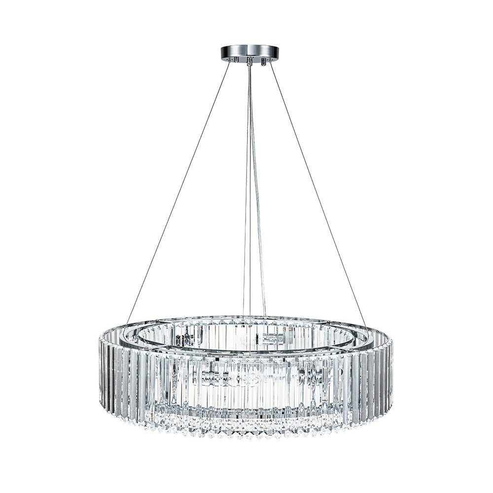 Candelabro de Cristal Redondo de Lujo Glamour de 8 Luces