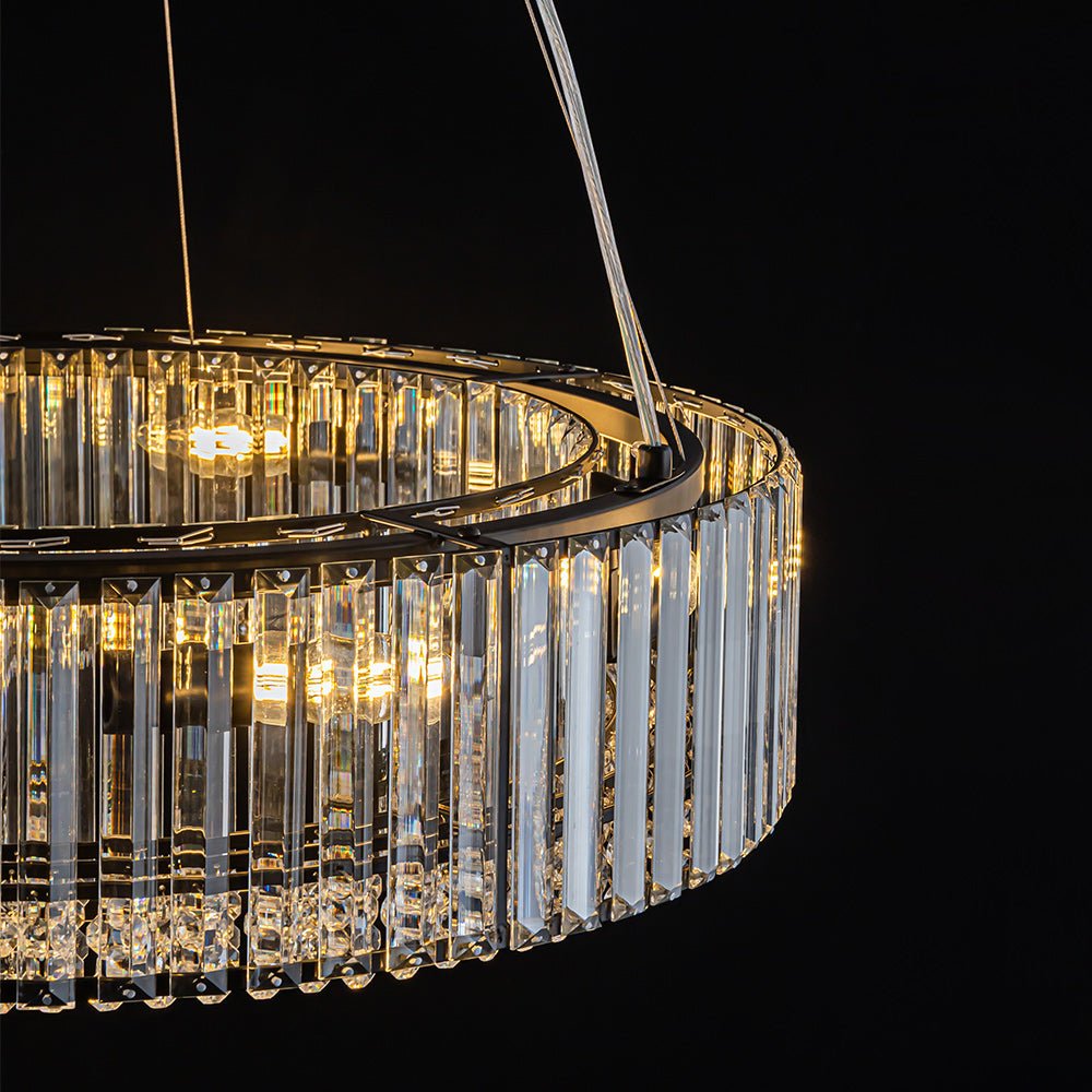 Candelabro de Cristal Redondo de Lujo Glamour de 8 Luces
