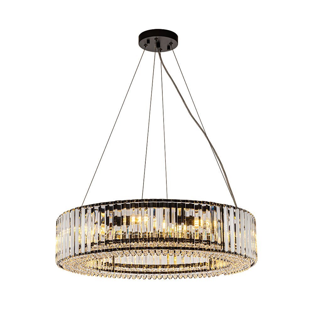 Candelabro de Cristal Redondo de Lujo Glamour de 8 Luces
