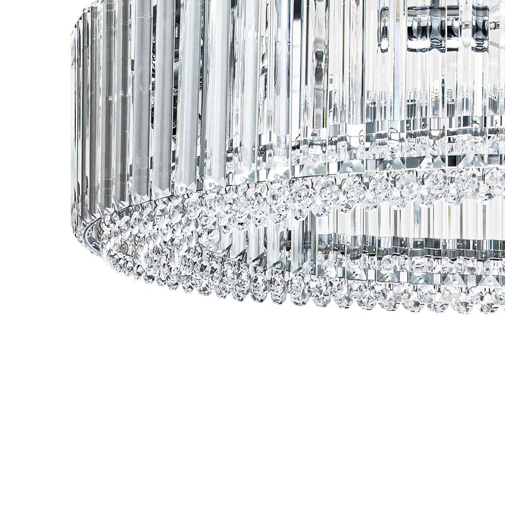Candelabro de Cristal Redondo de Lujo Glamour de 8 Luces