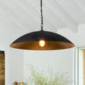 Lámpara Colgante de Metal en Forma de Cúpula Oversized de 1 Luz