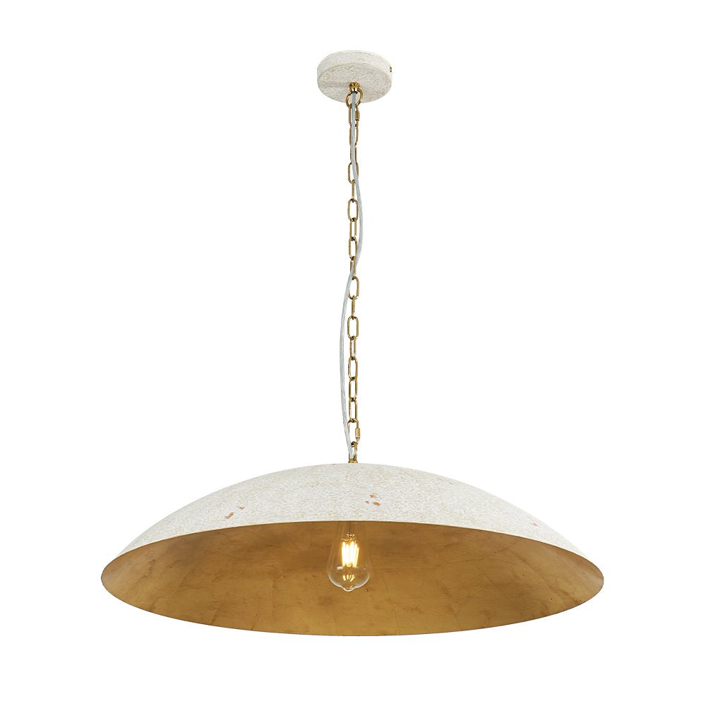 Lámpara Colgante de Metal en Forma de Cúpula Oversized de 1 Luz