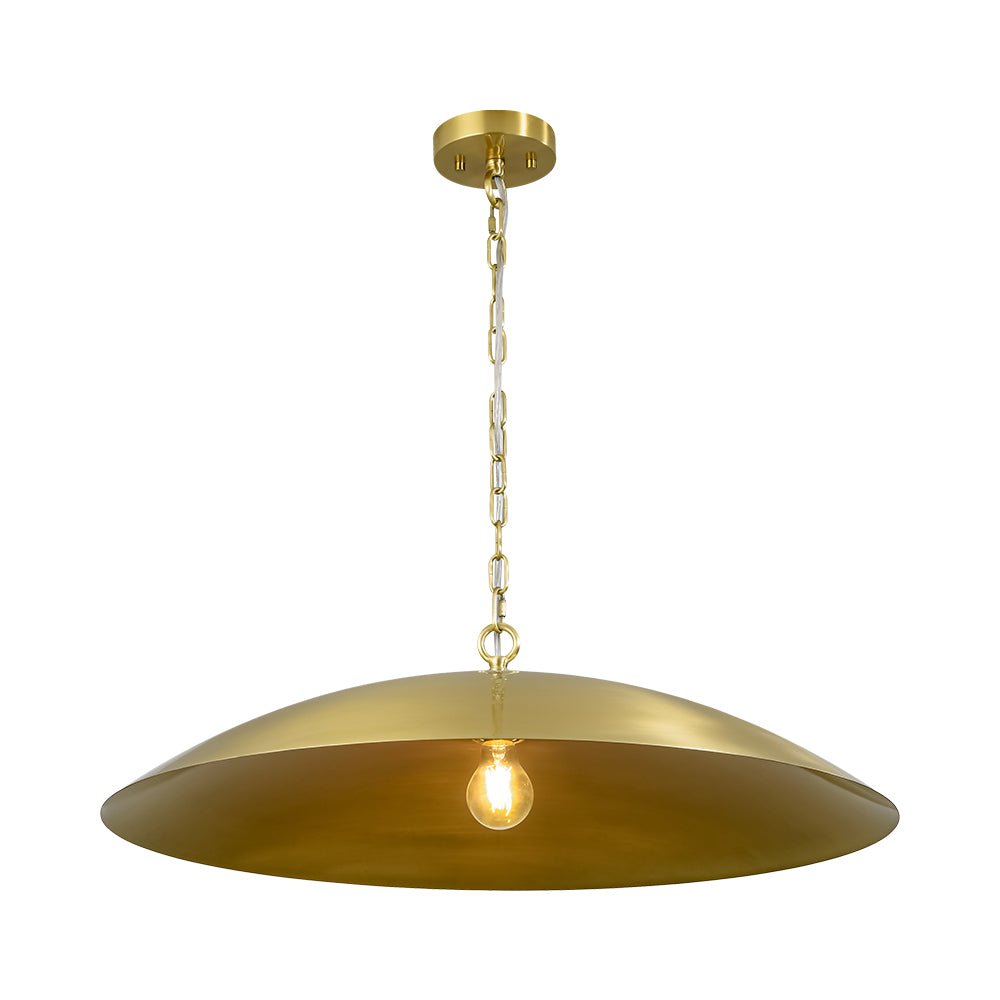 Lámpara Colgante de Metal en Forma de Cúpula Oversized de 1 Luz