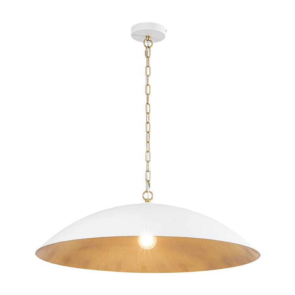 Lámpara Colgante de Metal en Forma de Cúpula Oversized de 1 Luz