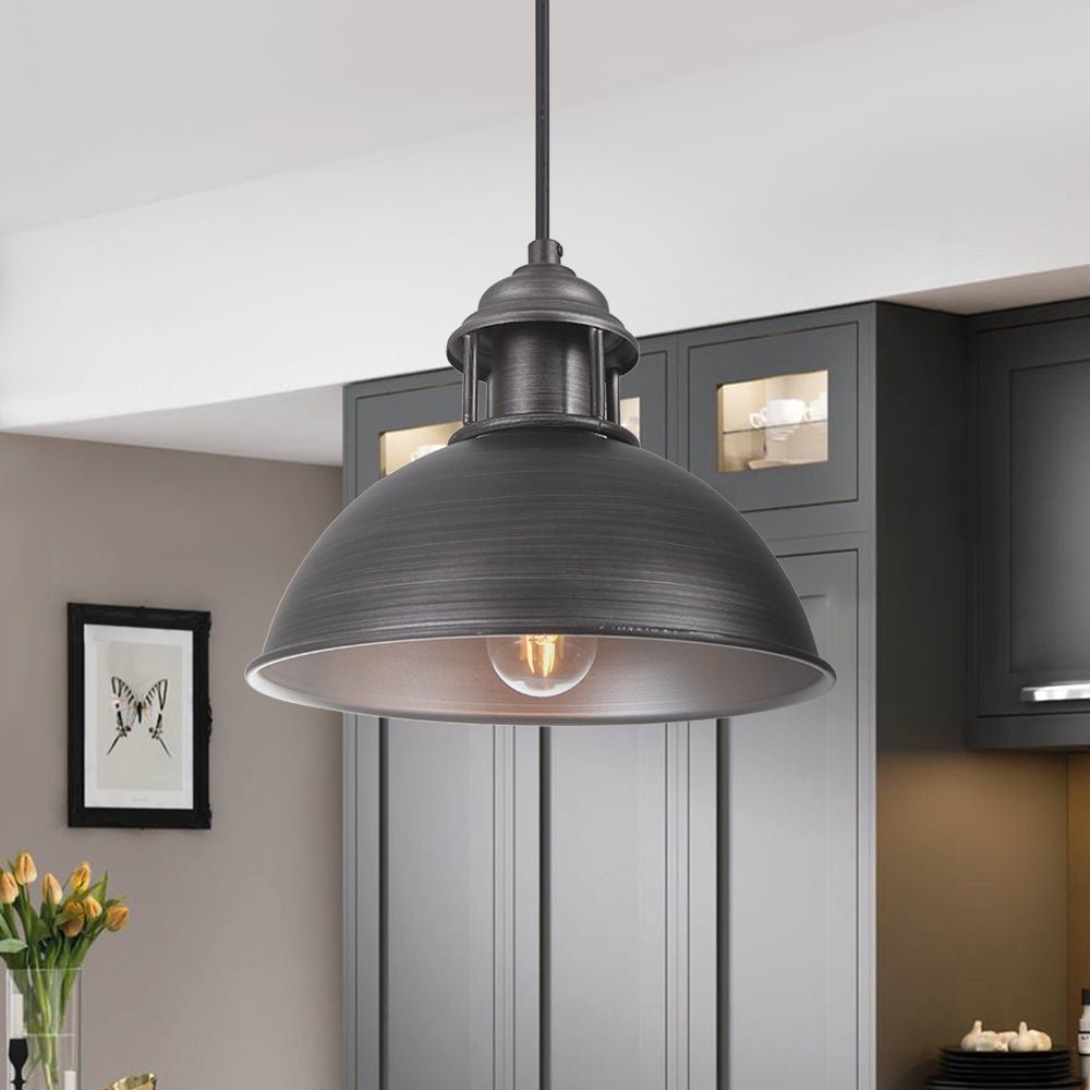 Lámpara Colgante Dome de Tapa de Olla Industrial de 1 Luz