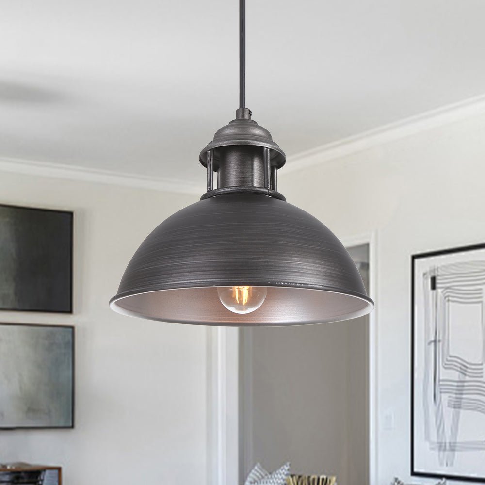 Lámpara Colgante Dome de Tapa de Olla Industrial de 1 Luz