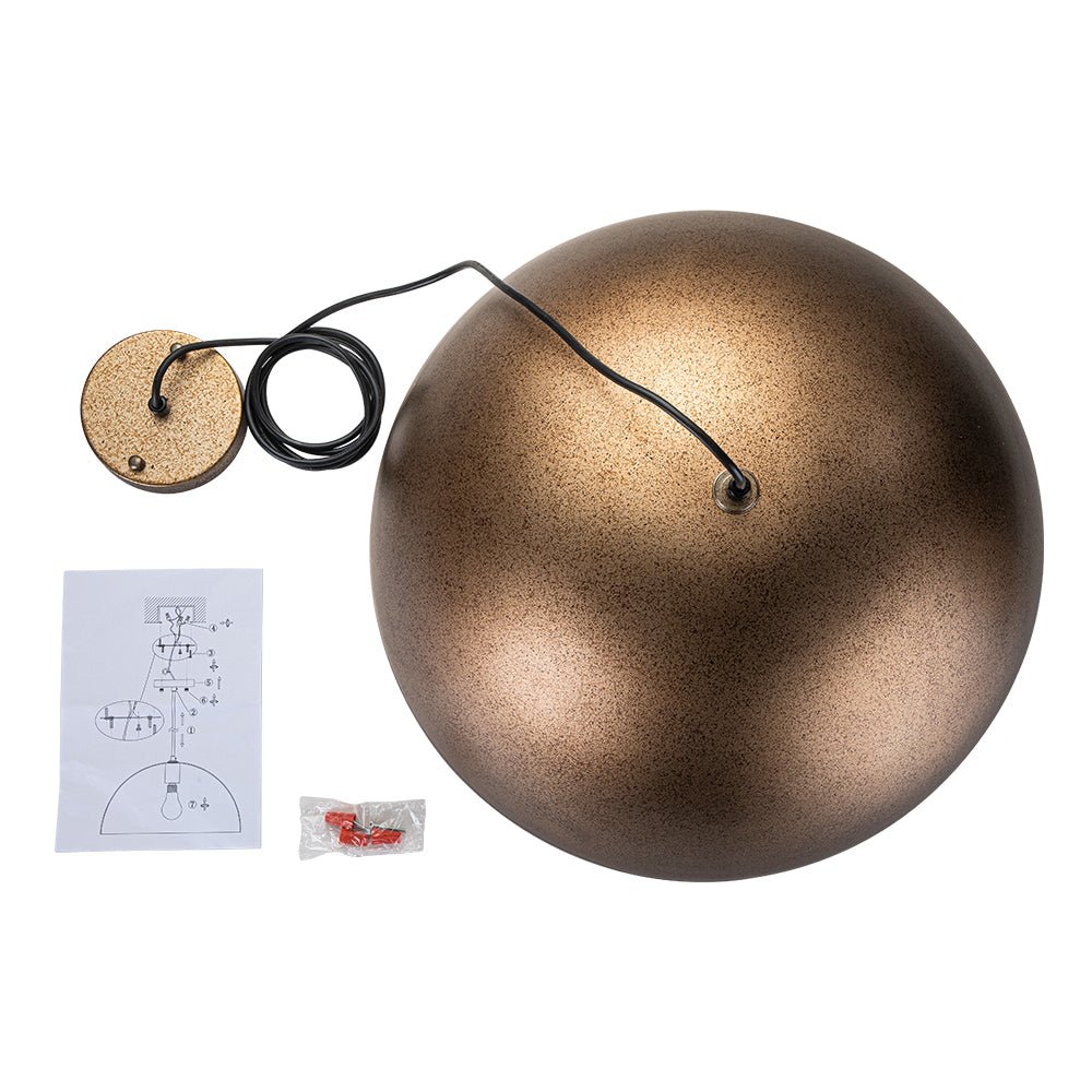 Lámpara colgante de metal simple industrial de 1 luz para isla de cocina