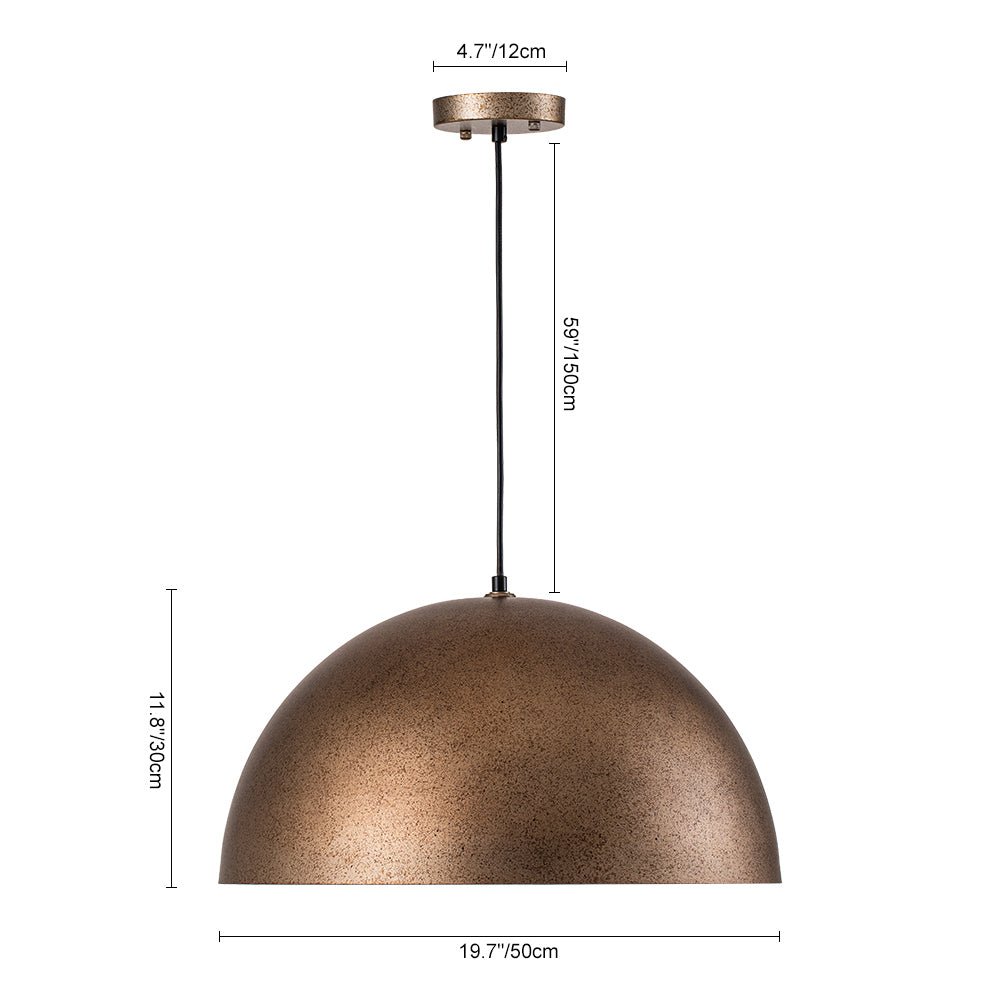 Lámpara colgante de metal simple industrial de 1 luz para isla de cocina
