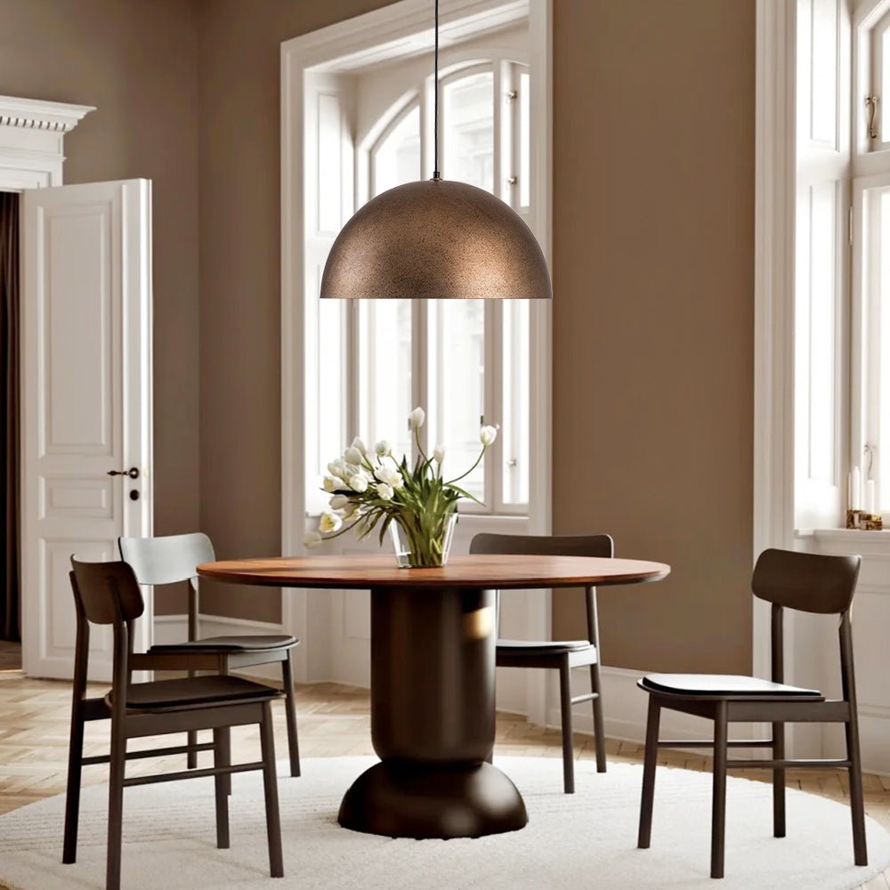 Lámpara colgante de metal simple industrial de 1 luz para isla de cocina