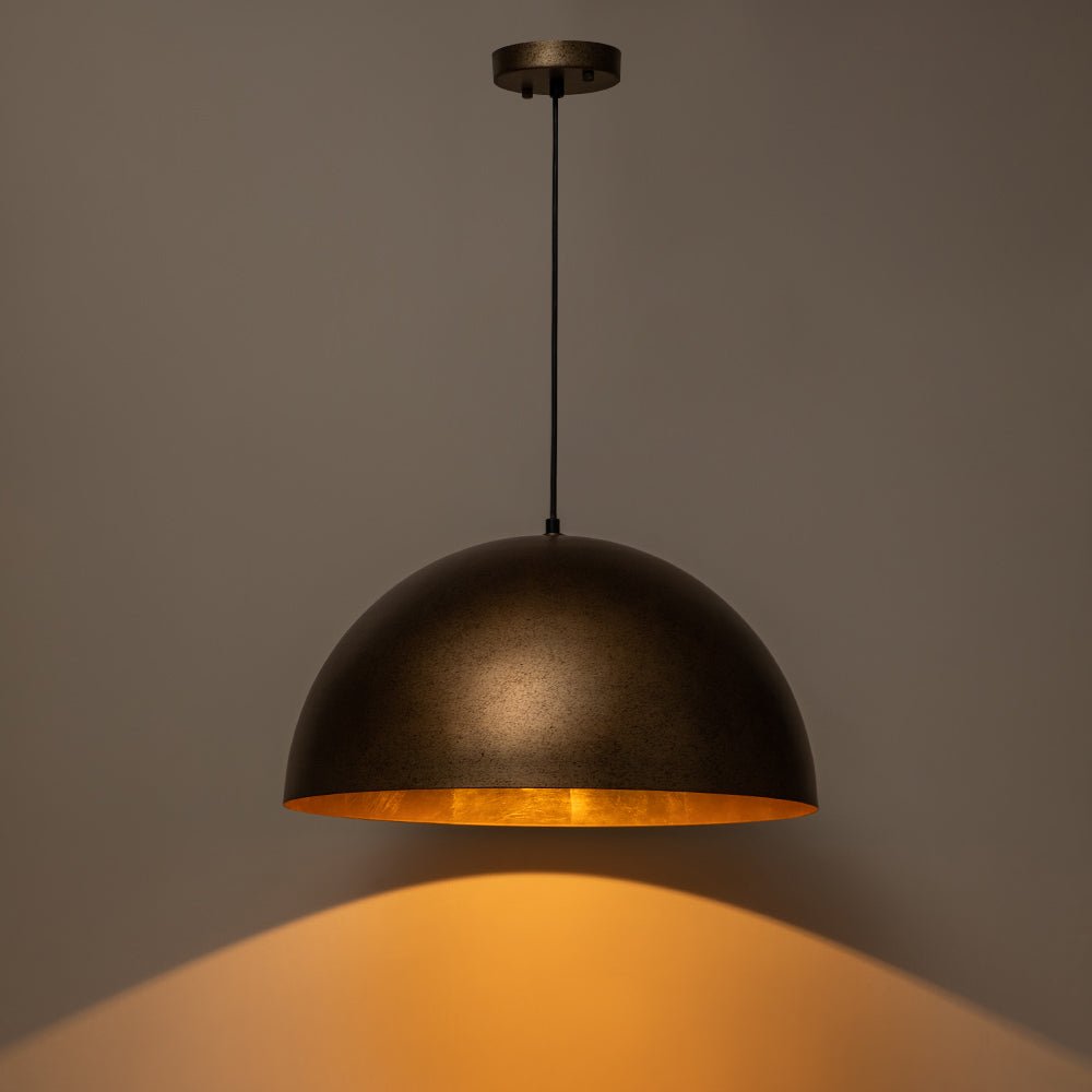 Lámpara colgante de metal simple industrial de 1 luz para isla de cocina