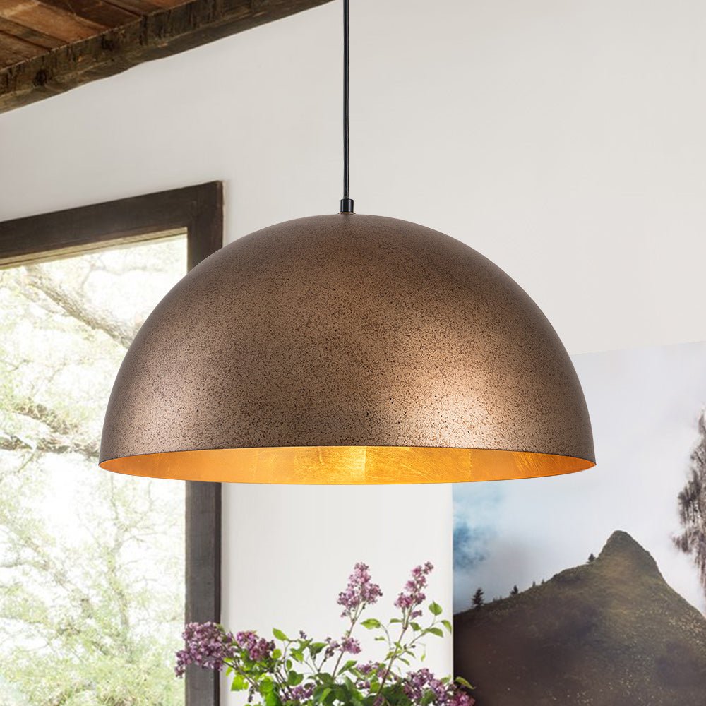 Lámpara colgante de metal simple industrial de 1 luz para isla de cocina