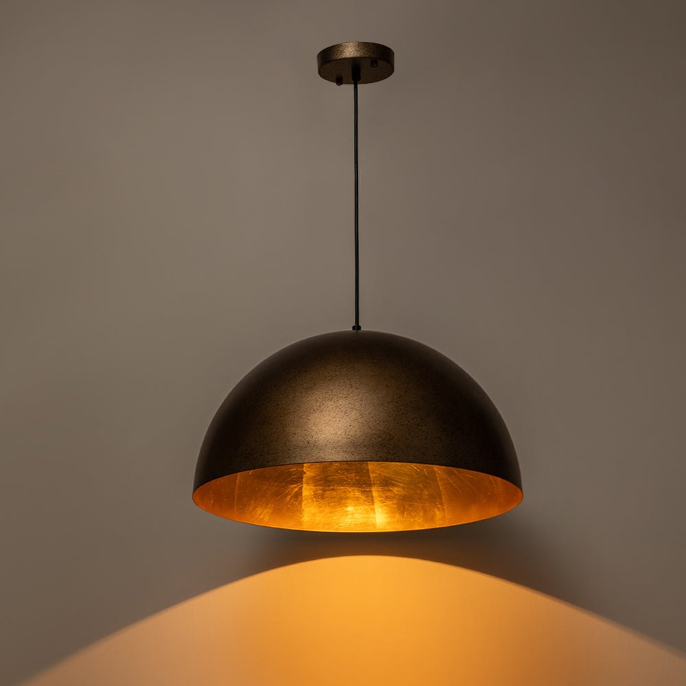 Lámpara colgante de metal simple industrial de 1 luz para isla de cocina