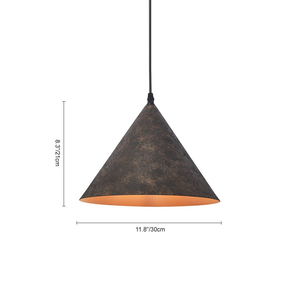 Luz colgante cónica de forma tapered de 1 luz industrial