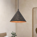 Luz colgante cónica de forma tapered de 1 luz industrial
