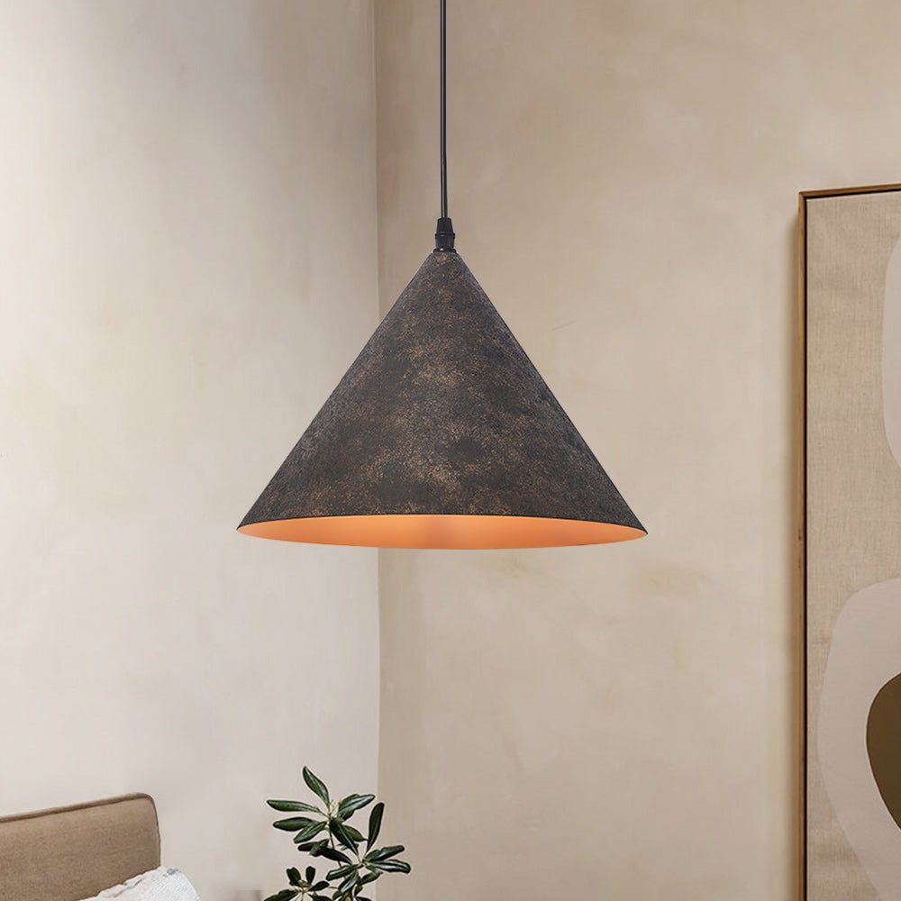 Luz colgante cónica de forma tapered de 1 luz industrial