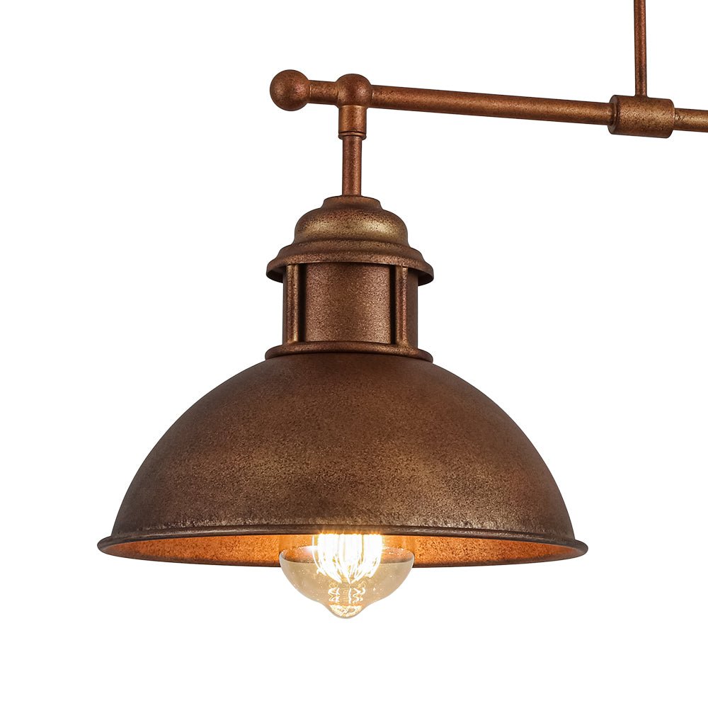 Lámpara Colgante de Tapa de Olla Lineal de 3 Luces Industrial