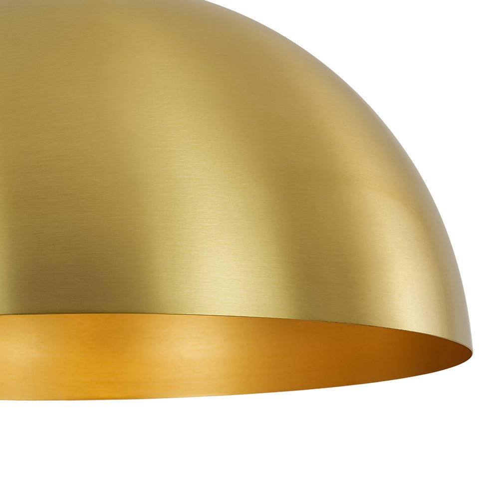 Lámpara colgante de metal dome simple de 1 luz estilo granja industrial