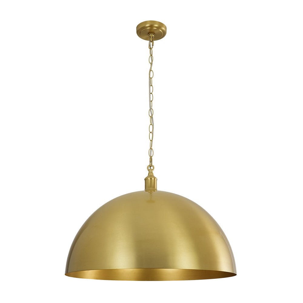 Lámpara colgante de metal dome simple de 1 luz estilo granja industrial
