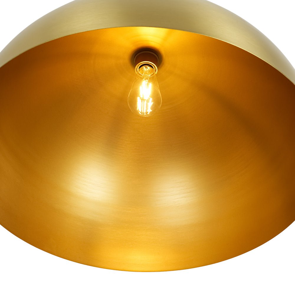 Lámpara colgante de metal dome simple de 1 luz estilo granja industrial