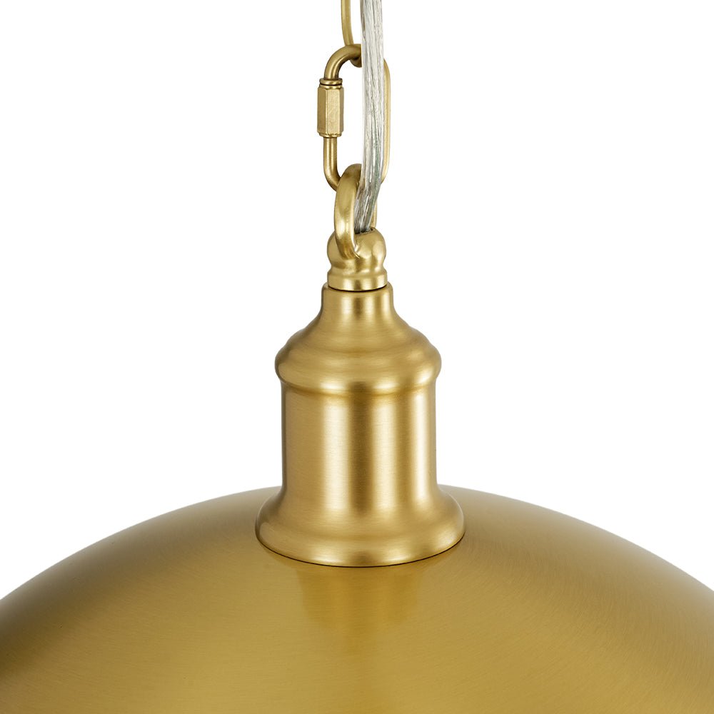 Lámpara colgante de metal dome simple de 1 luz estilo granja industrial