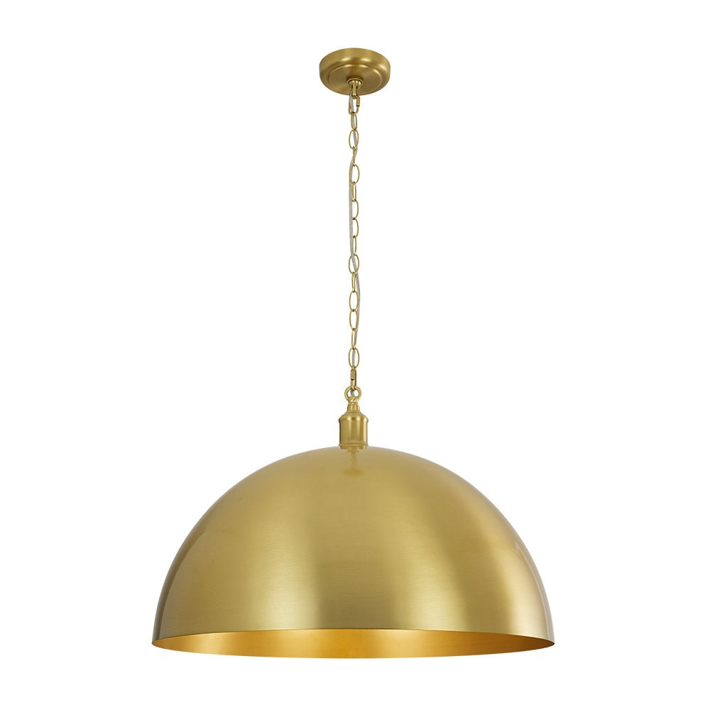 Lámpara colgante de metal dome simple de 1 luz estilo granja industrial