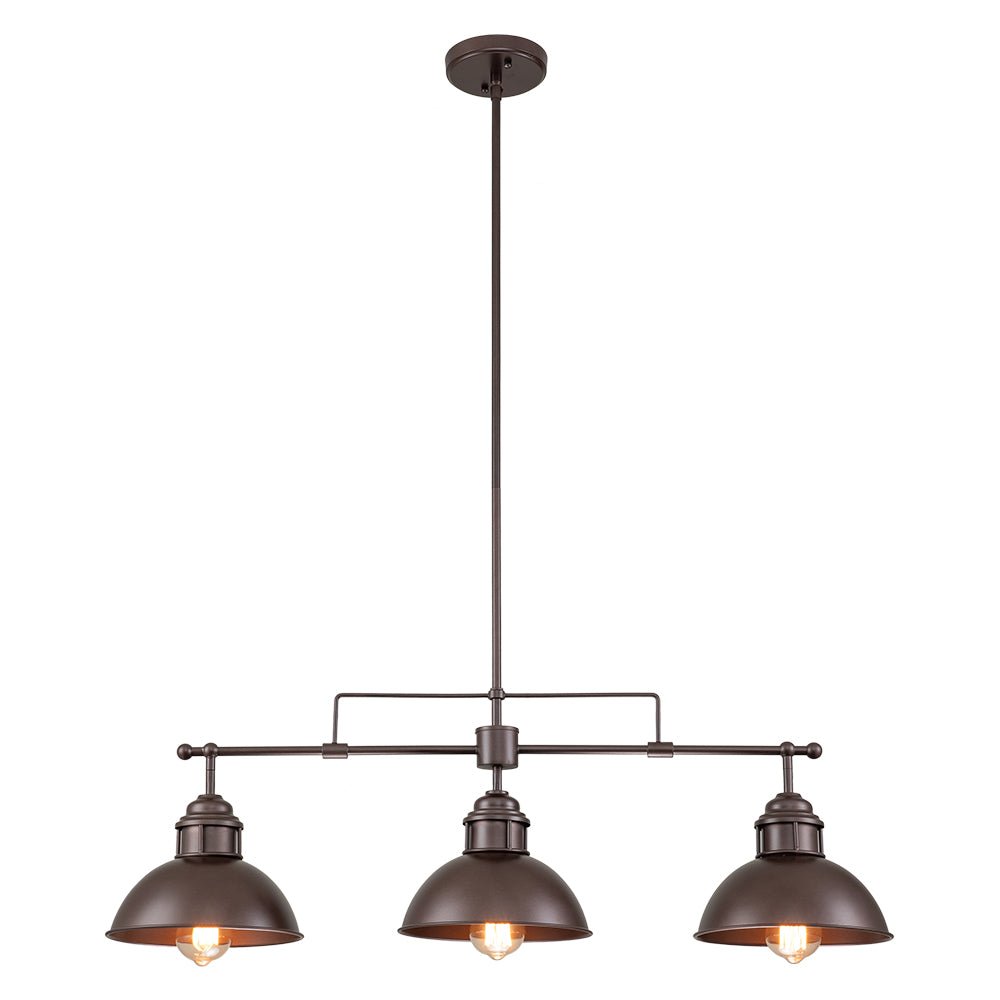 Lámpara Colgante de Tapa de Olla Lineal de 3 Luces Industrial