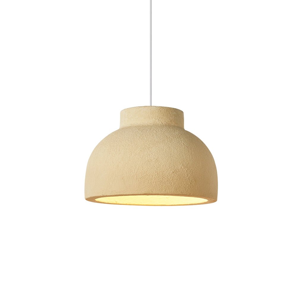 Lámpara colgante de cúpula Wabi Sabi de estilo japonés de 1 luz para mesa de comedor