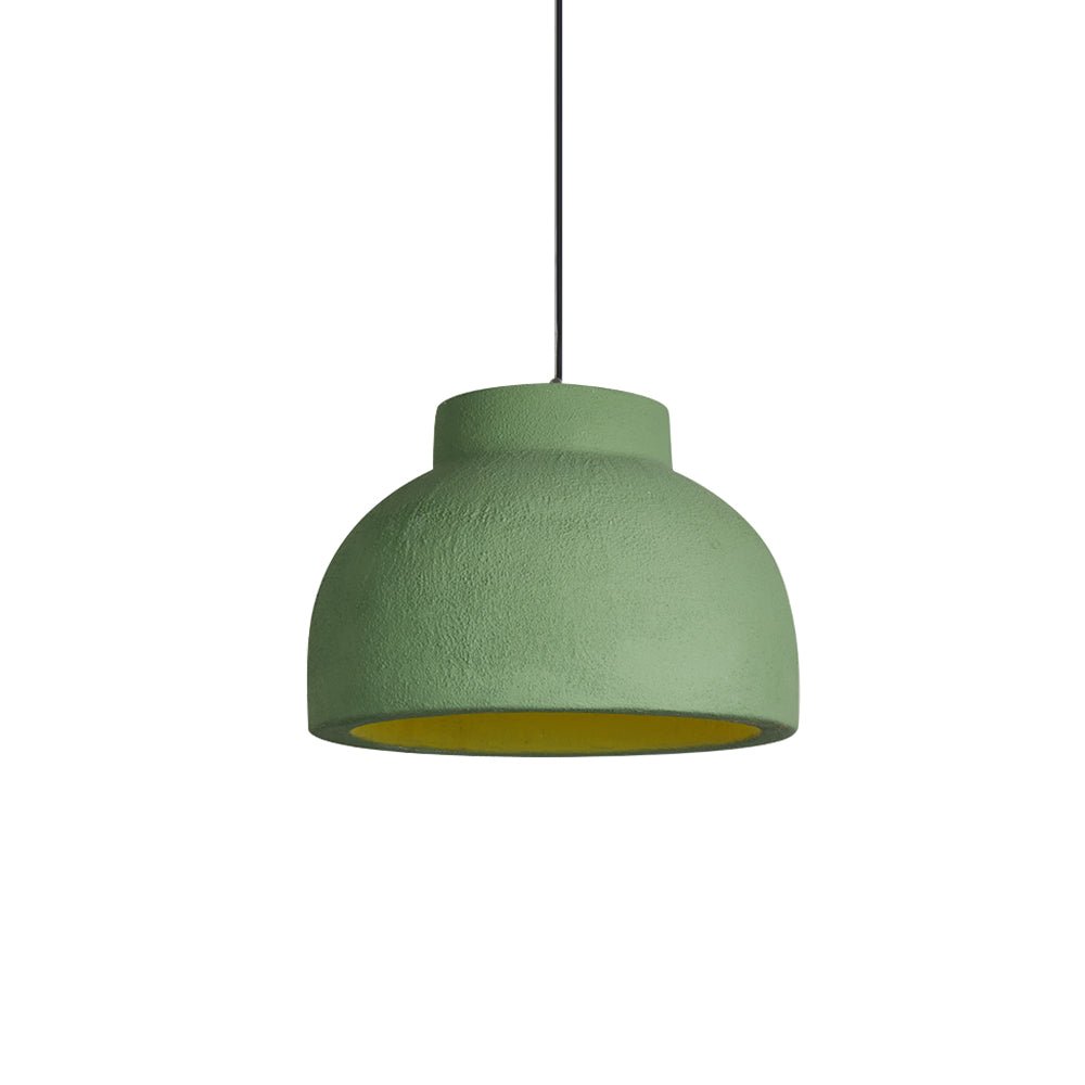 Lámpara colgante de cúpula Wabi Sabi de estilo japonés de 1 luz para mesa de comedor
