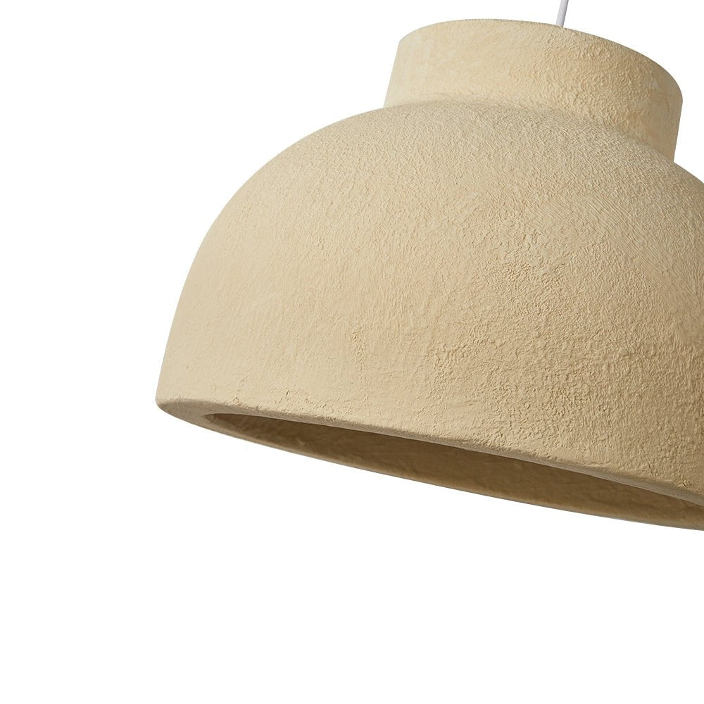 Lámpara colgante de cúpula Wabi Sabi de estilo japonés de 1 luz para mesa de comedor